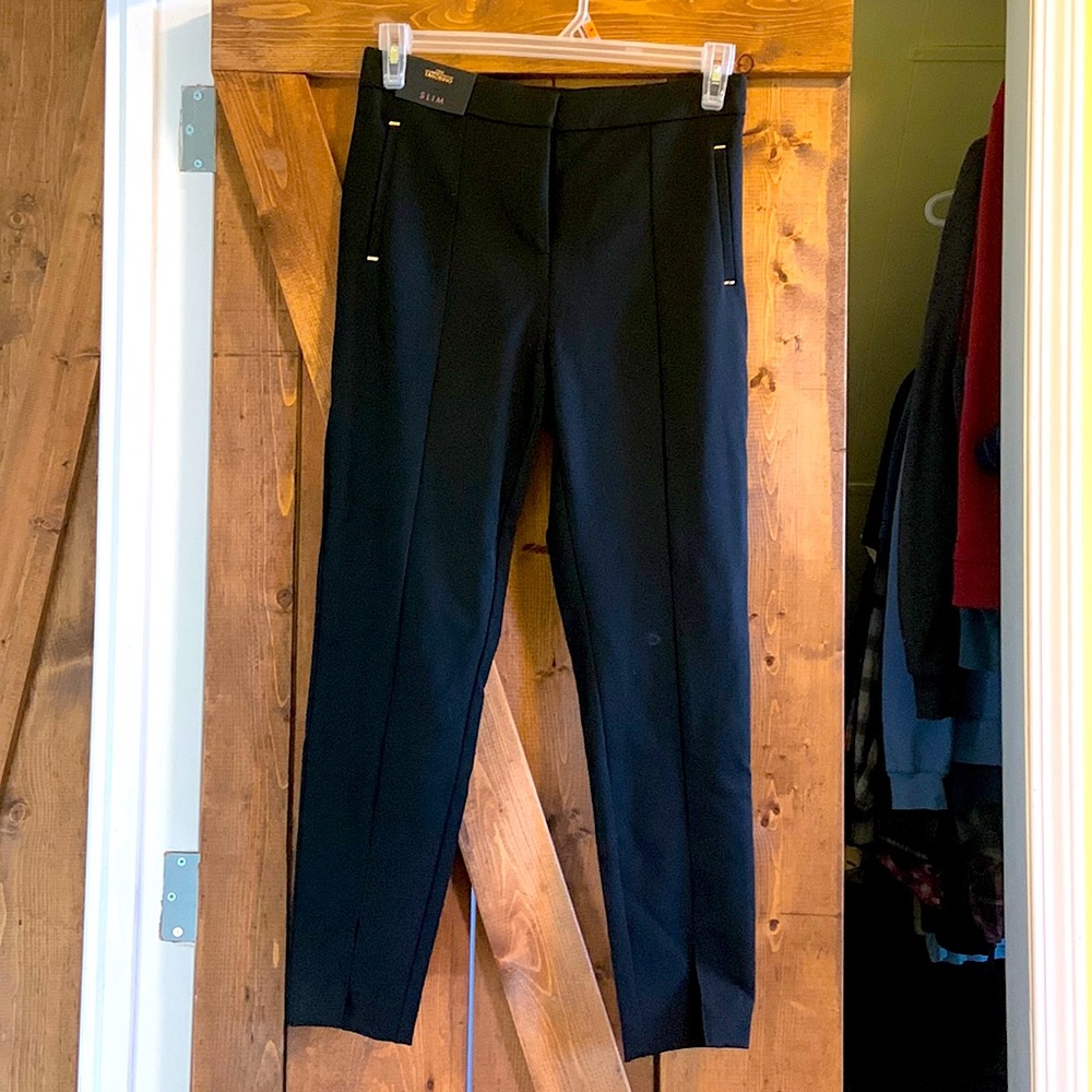 Black Tailored Slim Fit Pants